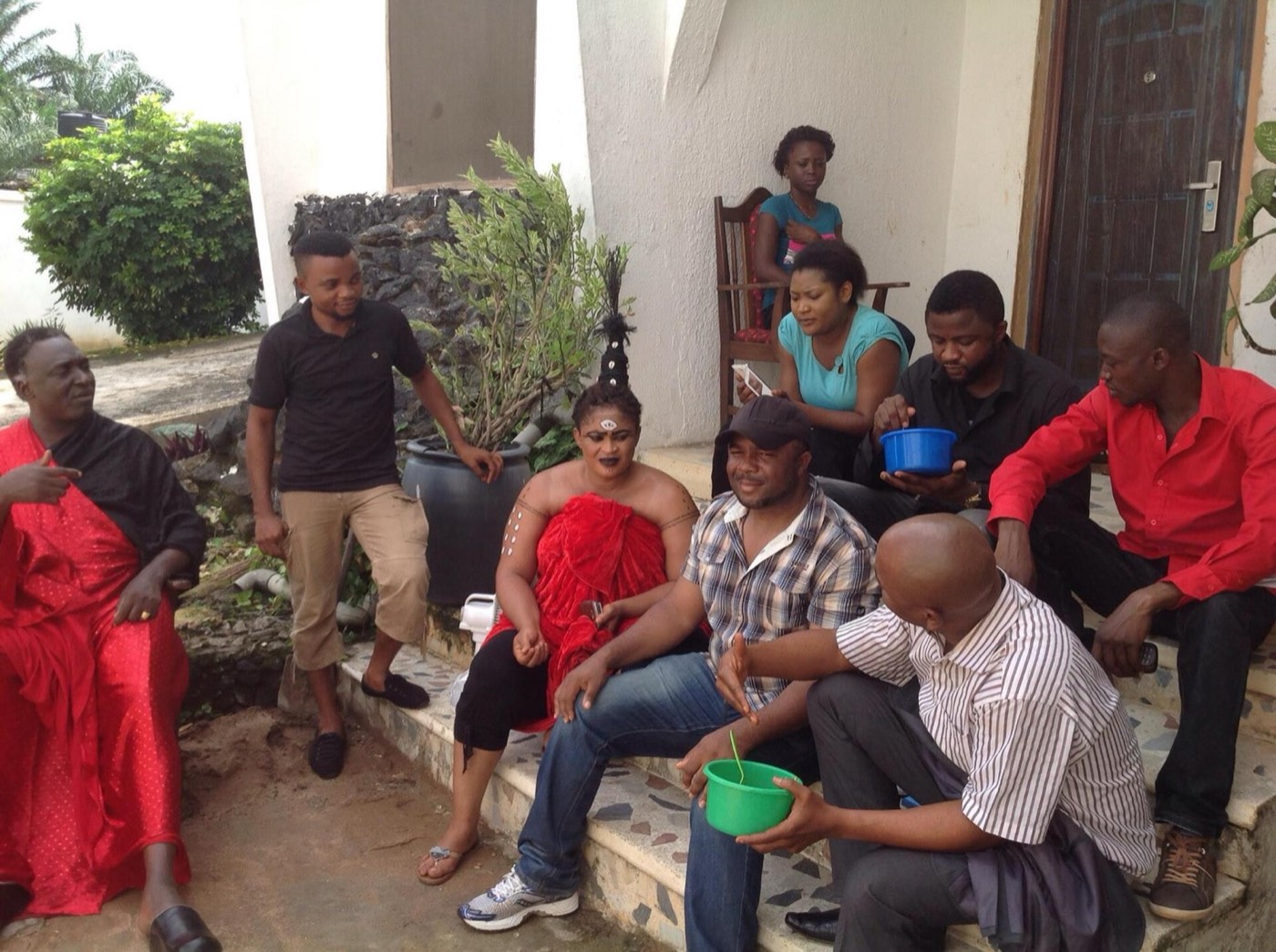 A Nollywood film set